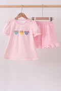 French Knot Ruffle 2pc Set | Pink | 12M+