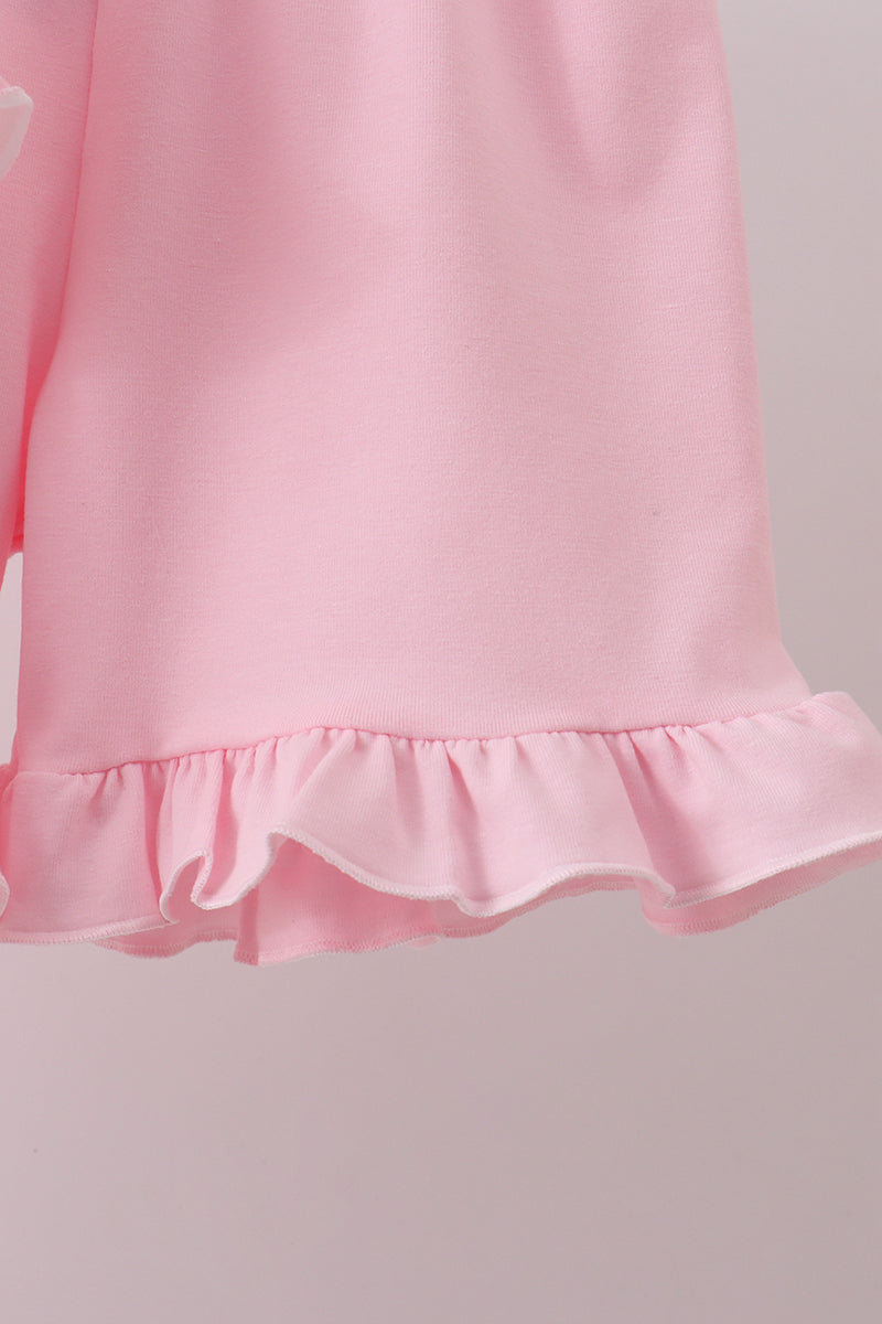 French Knot Ruffle 2pc Set | Pink | 12M+