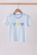 French Knot Top | Blue Stripe | 2T+