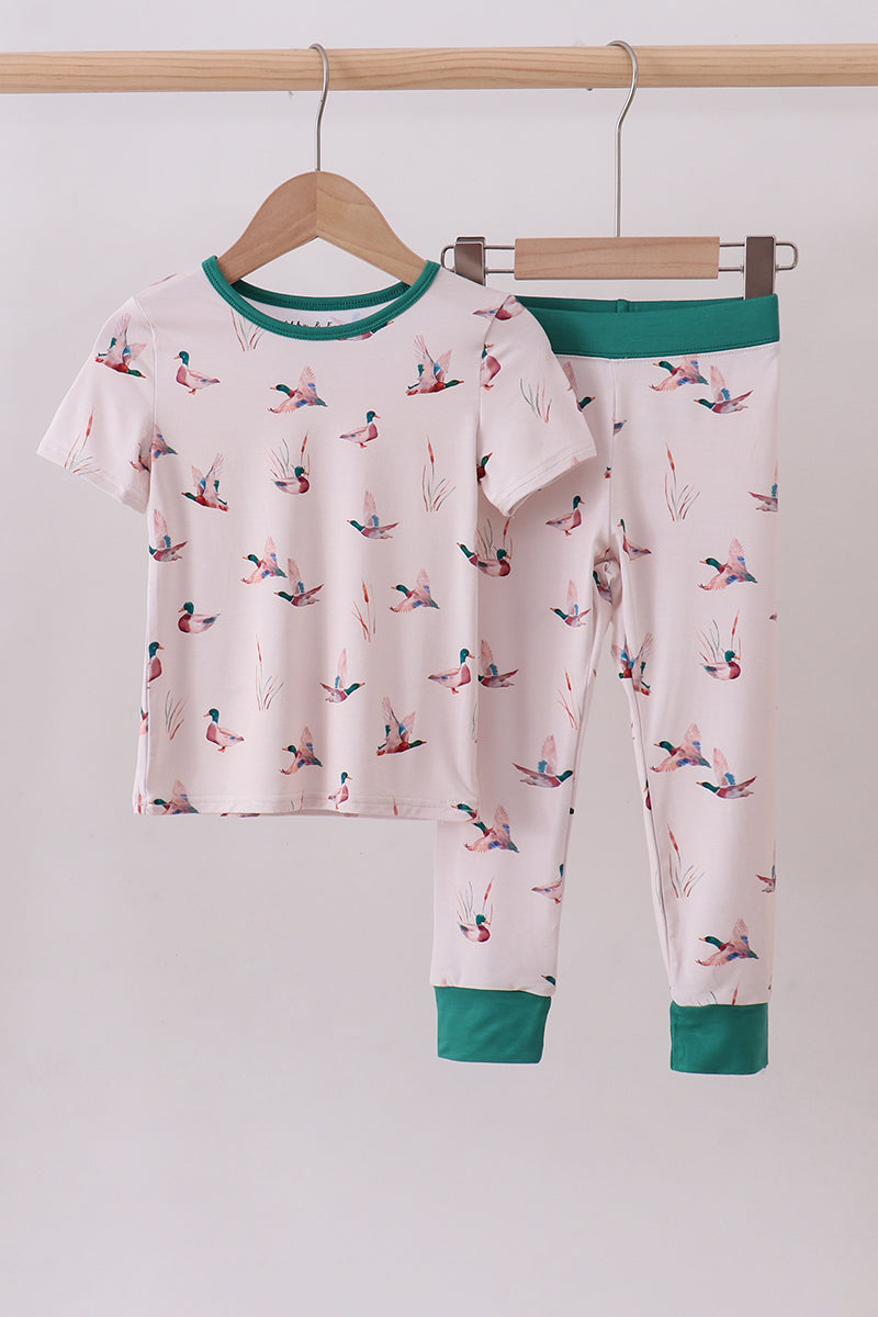 Bamboo 2pc Pajama Set | Green Duck | 12M+