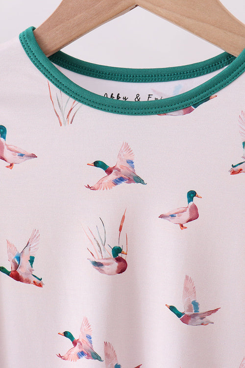 Bamboo 2pc Pajama Set | Green Duck | 12M+