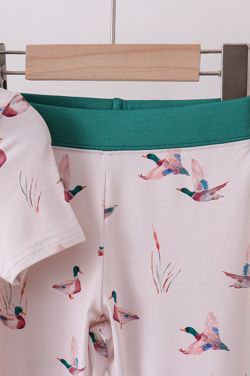 Bamboo 2pc Pajama Set | Green Duck | 12M+