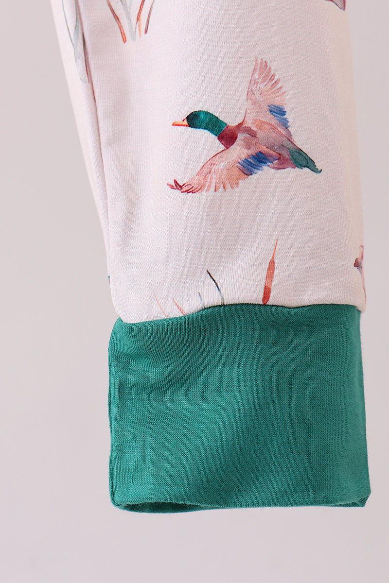 Bamboo 2pc Pajama Set | Green Duck | 12M+