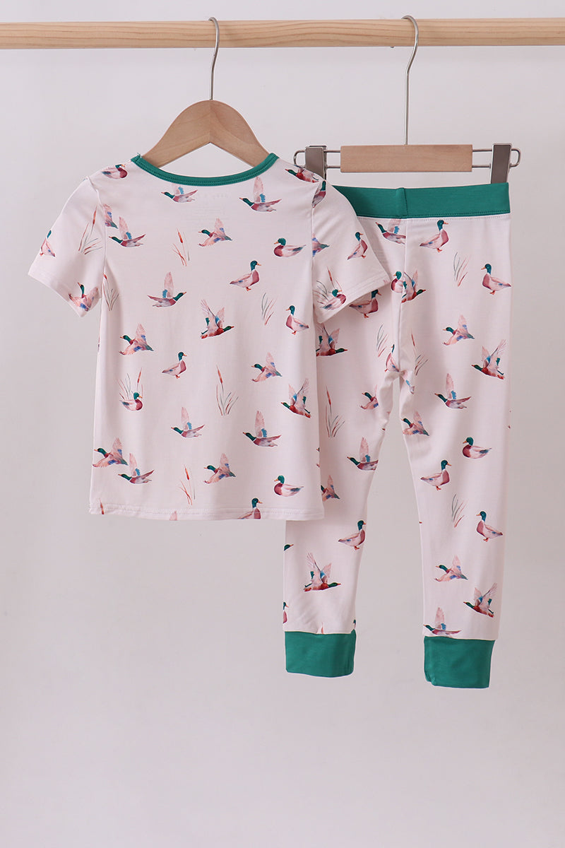 Bamboo 2pc Pajama Set | Green Duck | 12M+