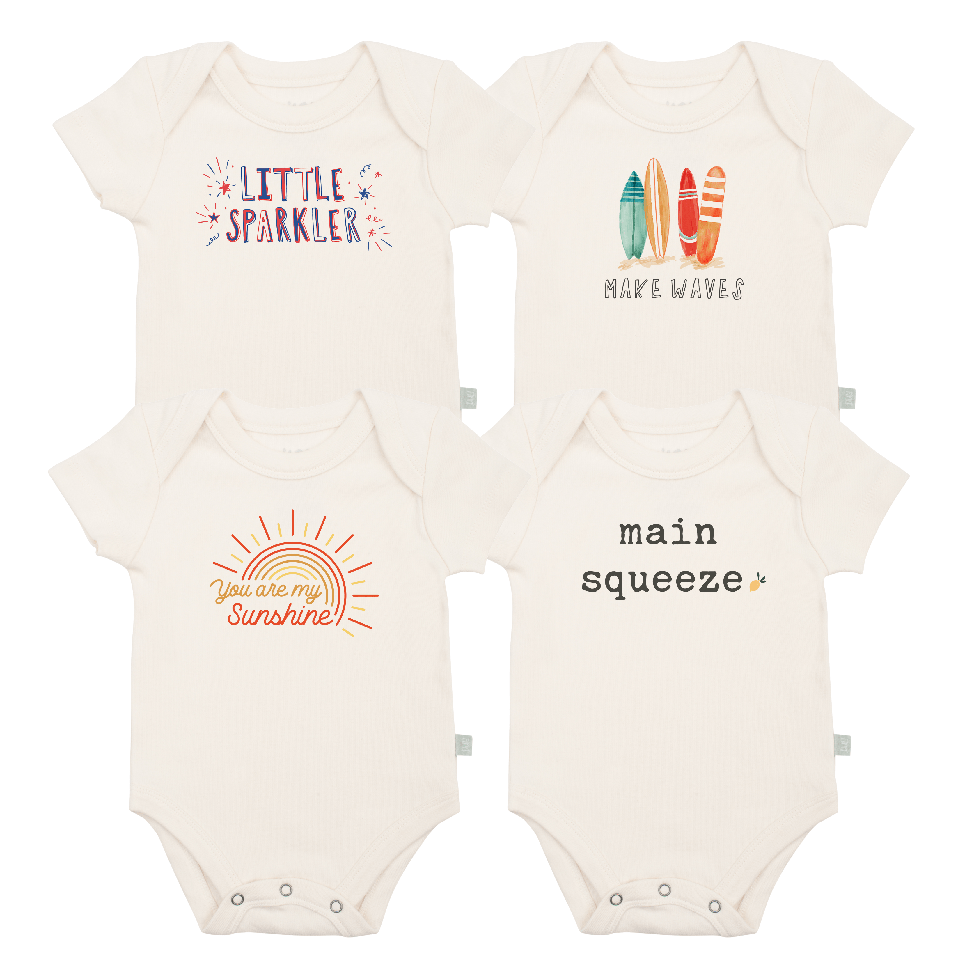 Graphic Bodysuit Set | Summer 4-Pack + 1 Extra!