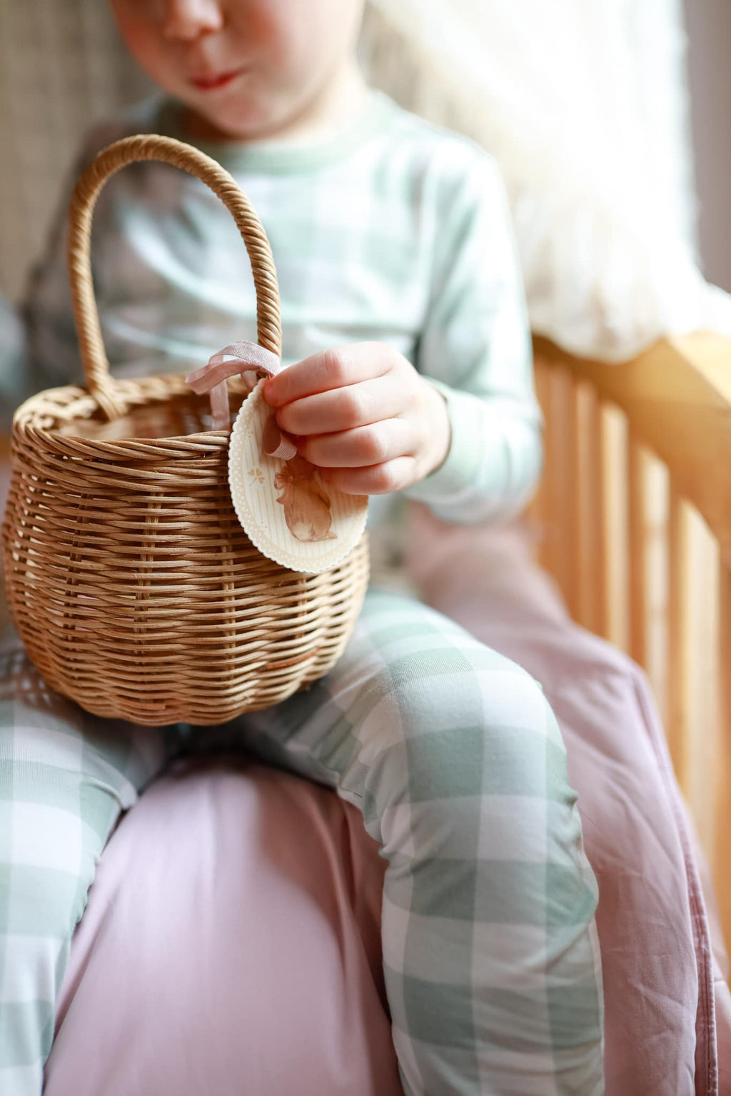 Bamboo 2pc Pajama Set | Sage Gingham | 12M+