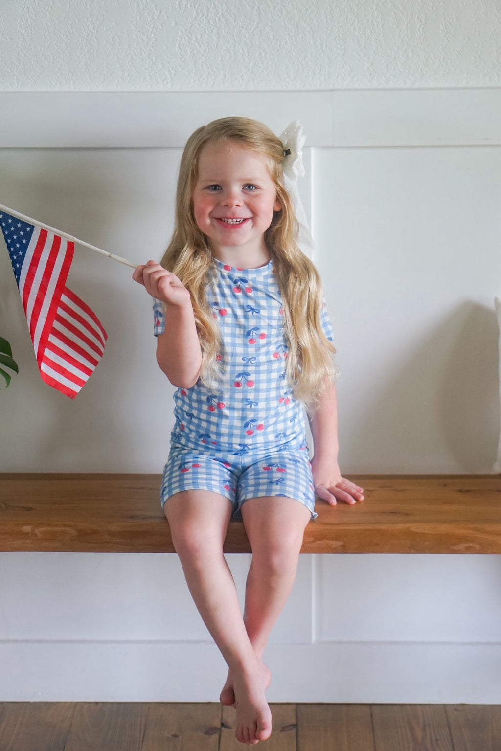 Bamboo 2pc Pajama Set | Cherry Gingham | 12M+