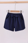 Stripe Bow Shorts | Navy | 12M+