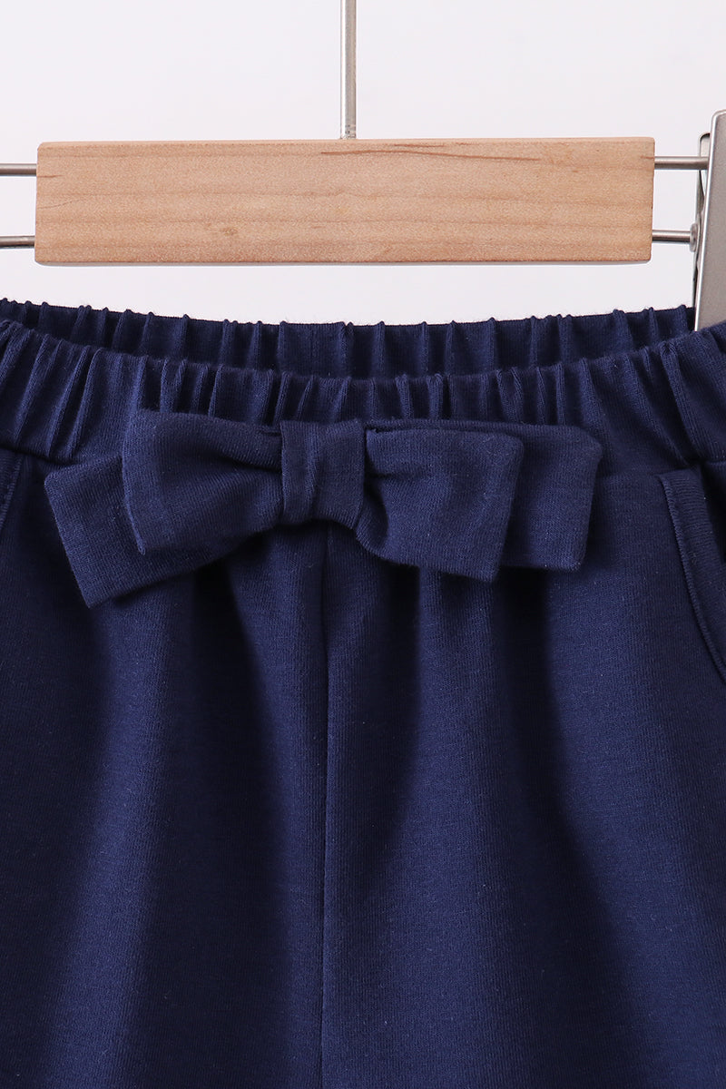 Stripe Bow Shorts | Navy | 12M+