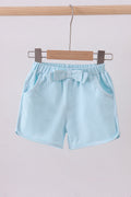 Stripe Bow Shorts | Mint & White | 12M+