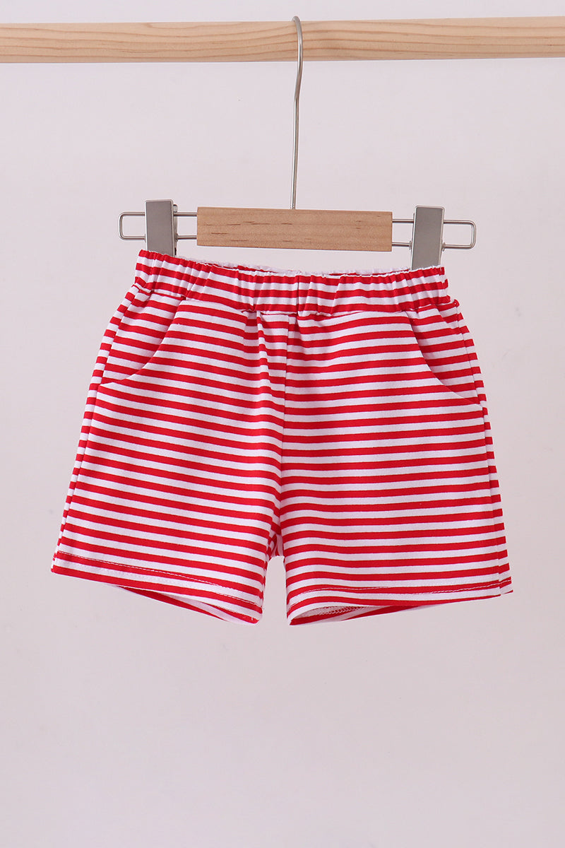 Stripe Shorts | Red & White | 12M+