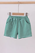 Stripe Shorts | Green & White | 12M+