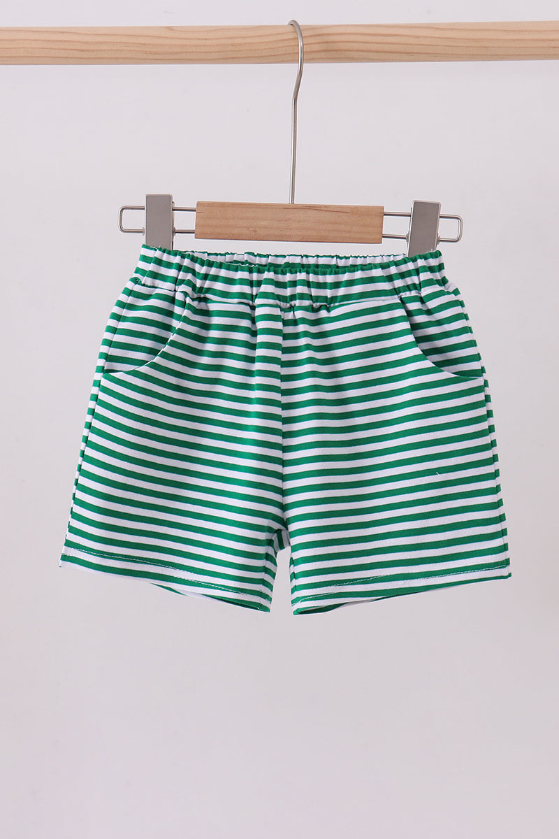 Stripe Shorts | Green & White | 12M+