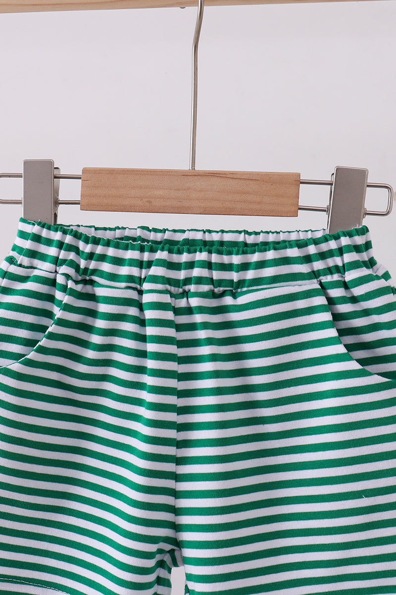 Stripe Shorts | Green & White | 12M+