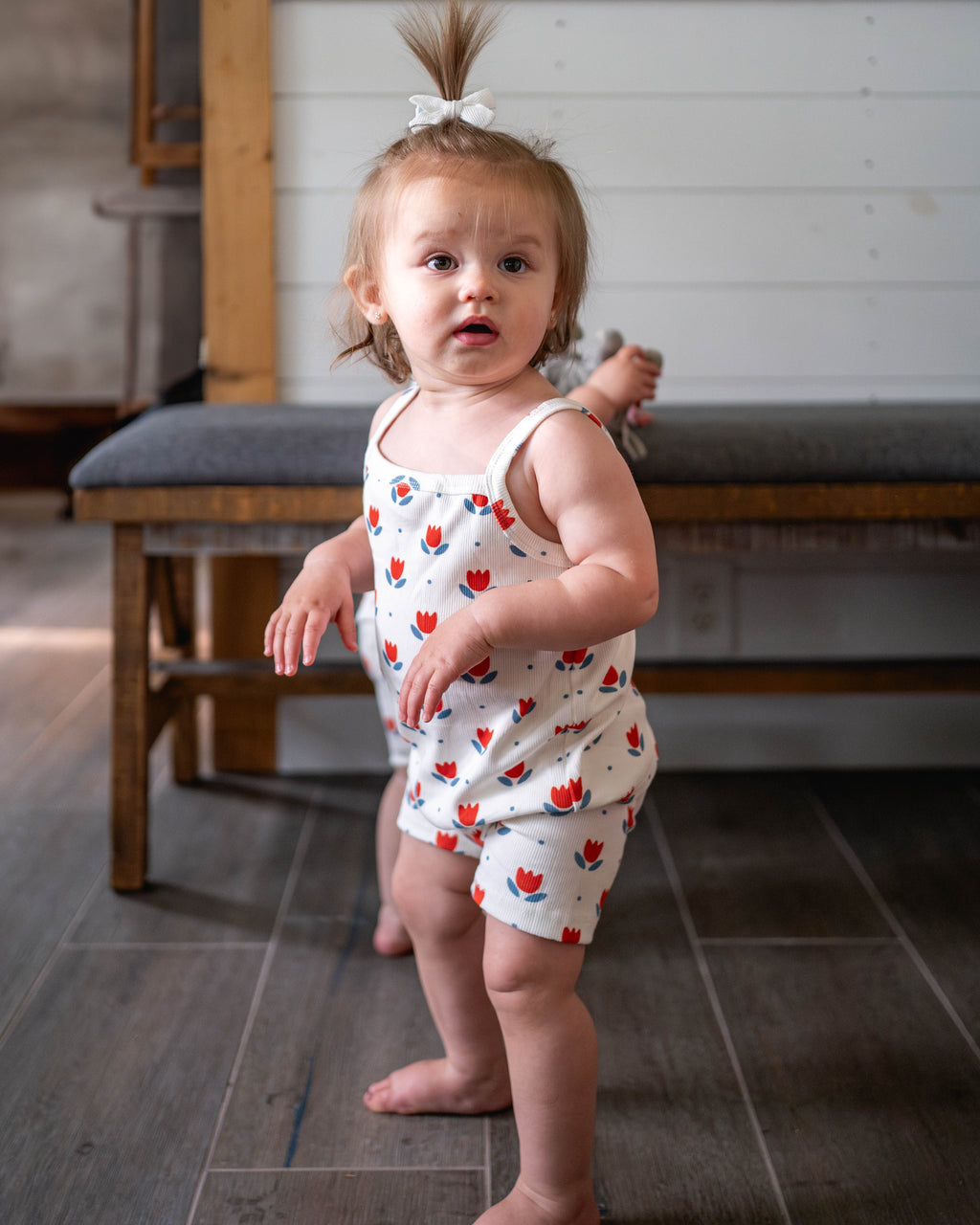 Ribbed Bamboo 2pc Tank Set | Red White & Blue Tulip