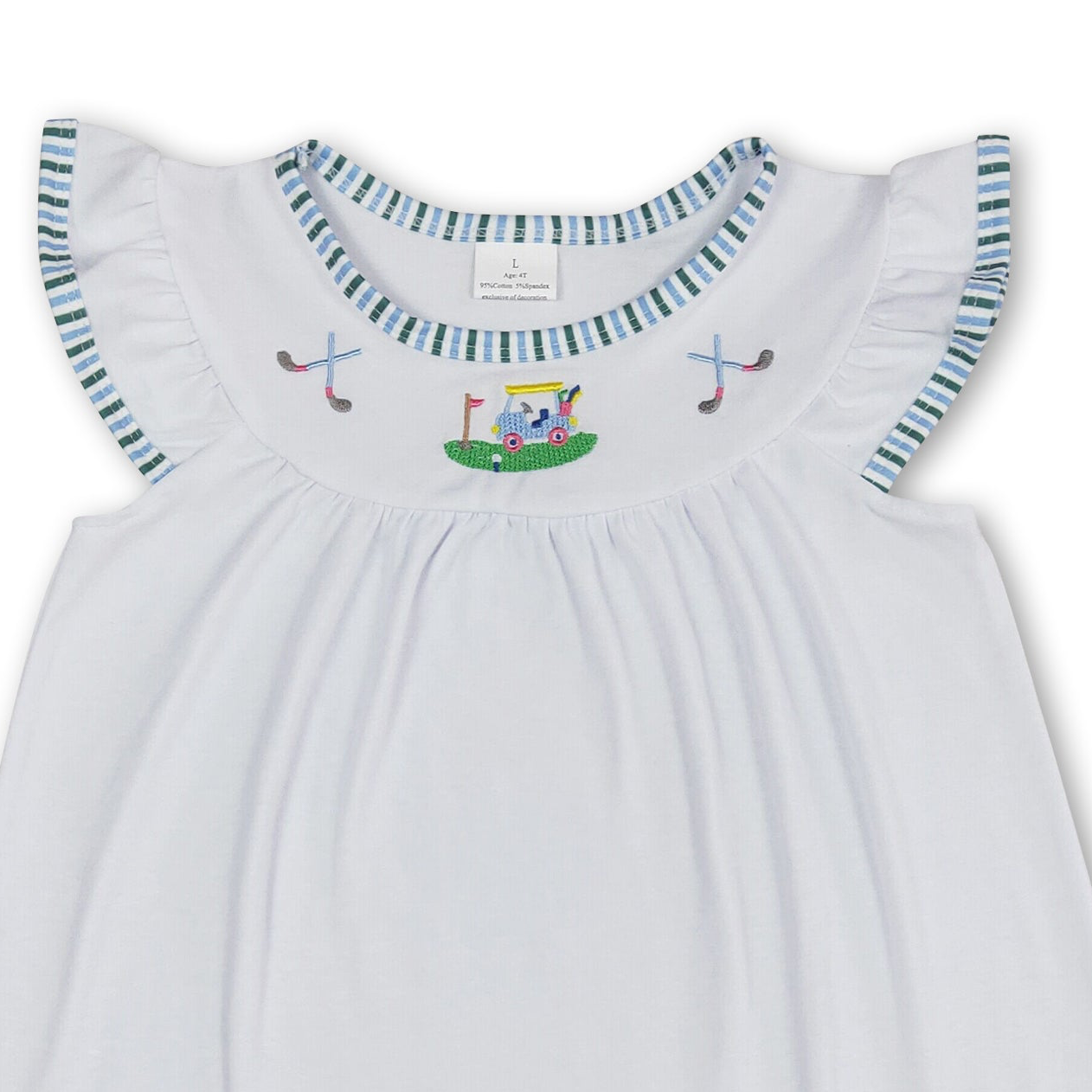 Summer Golf Dress | White Flutter Sleeves