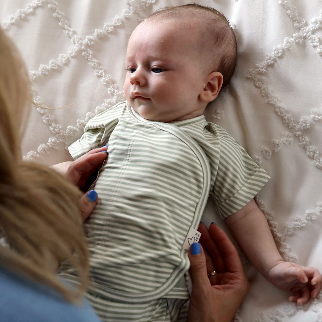 Wrap Romper | Mint Twist