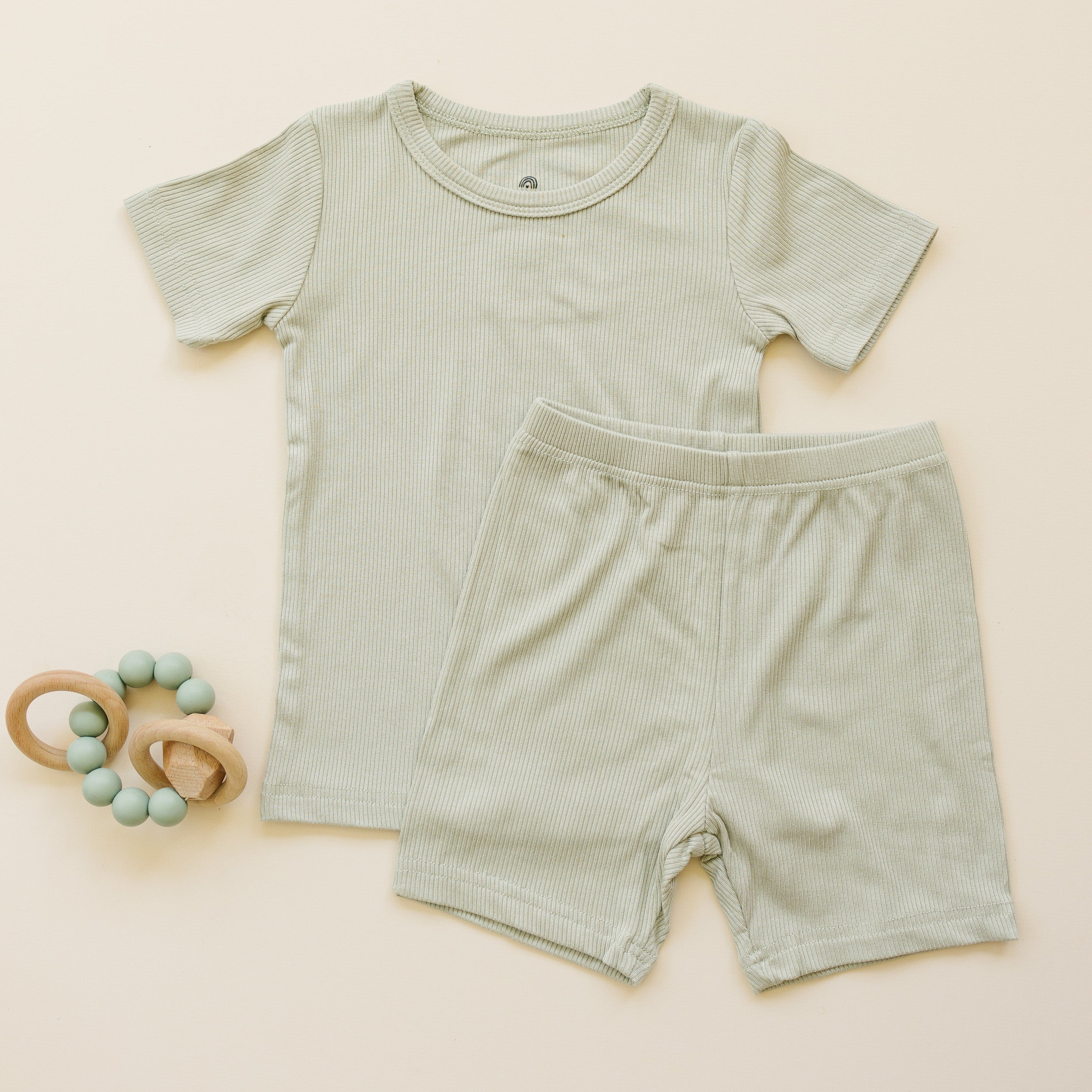 Solid Ribbed Bamboo 2pc Pajama Set | 12M+