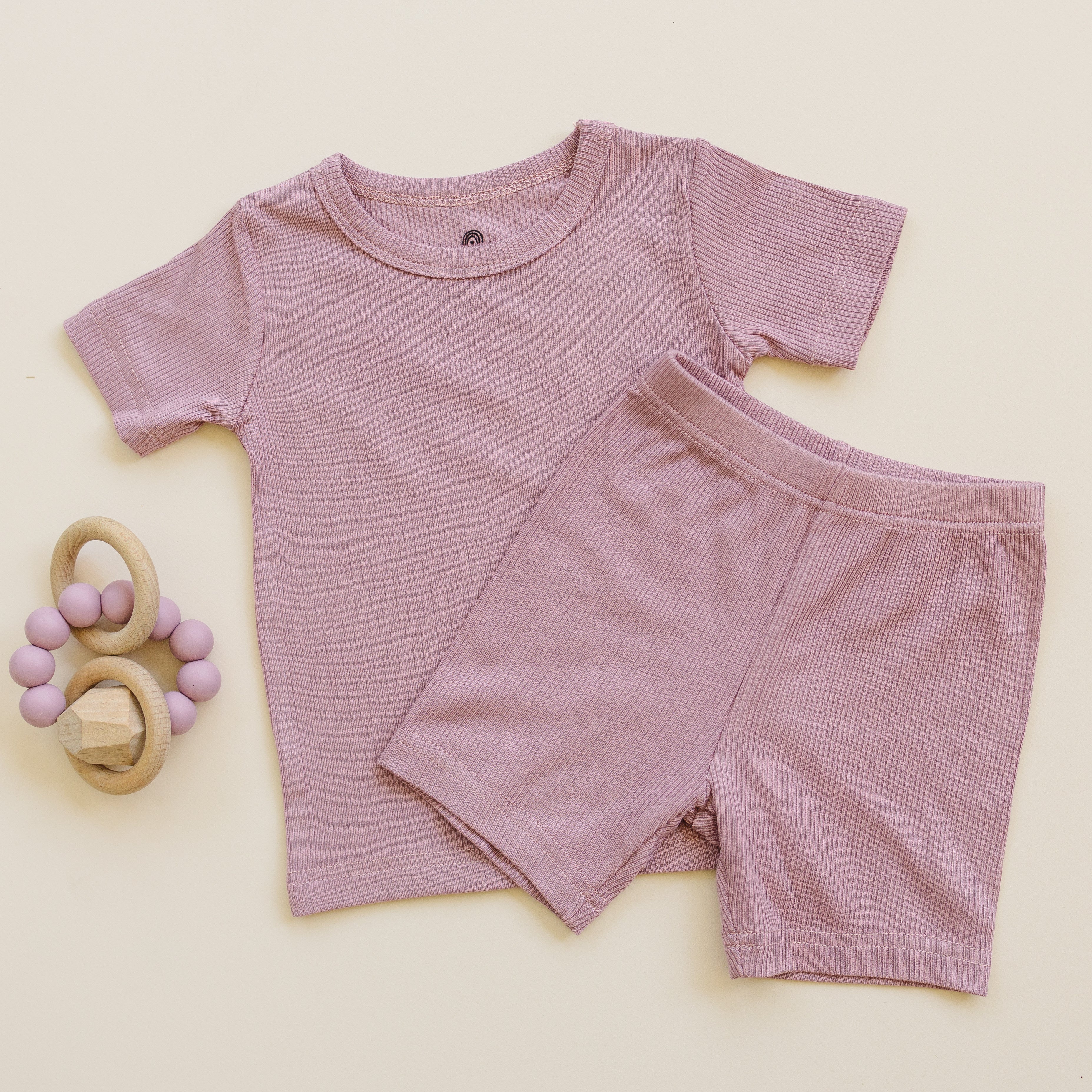 Solid Ribbed Bamboo 2pc Pajama Set | 12M+