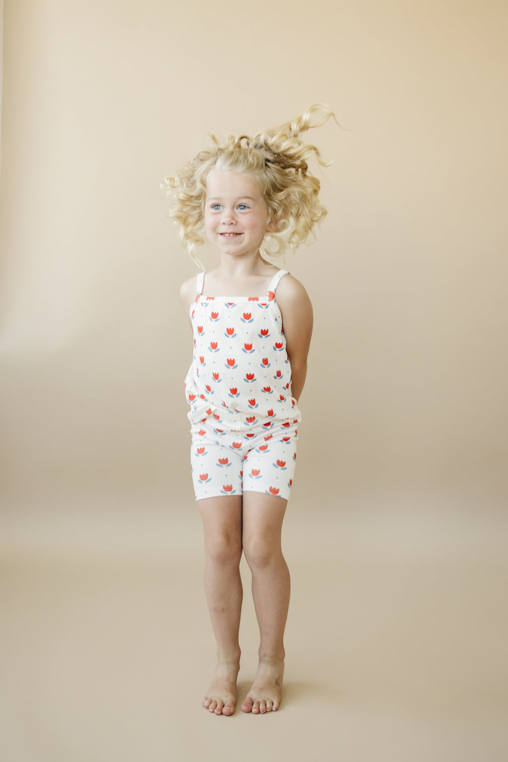 Ribbed Bamboo 2pc Tank Set | Red White & Blue Tulip