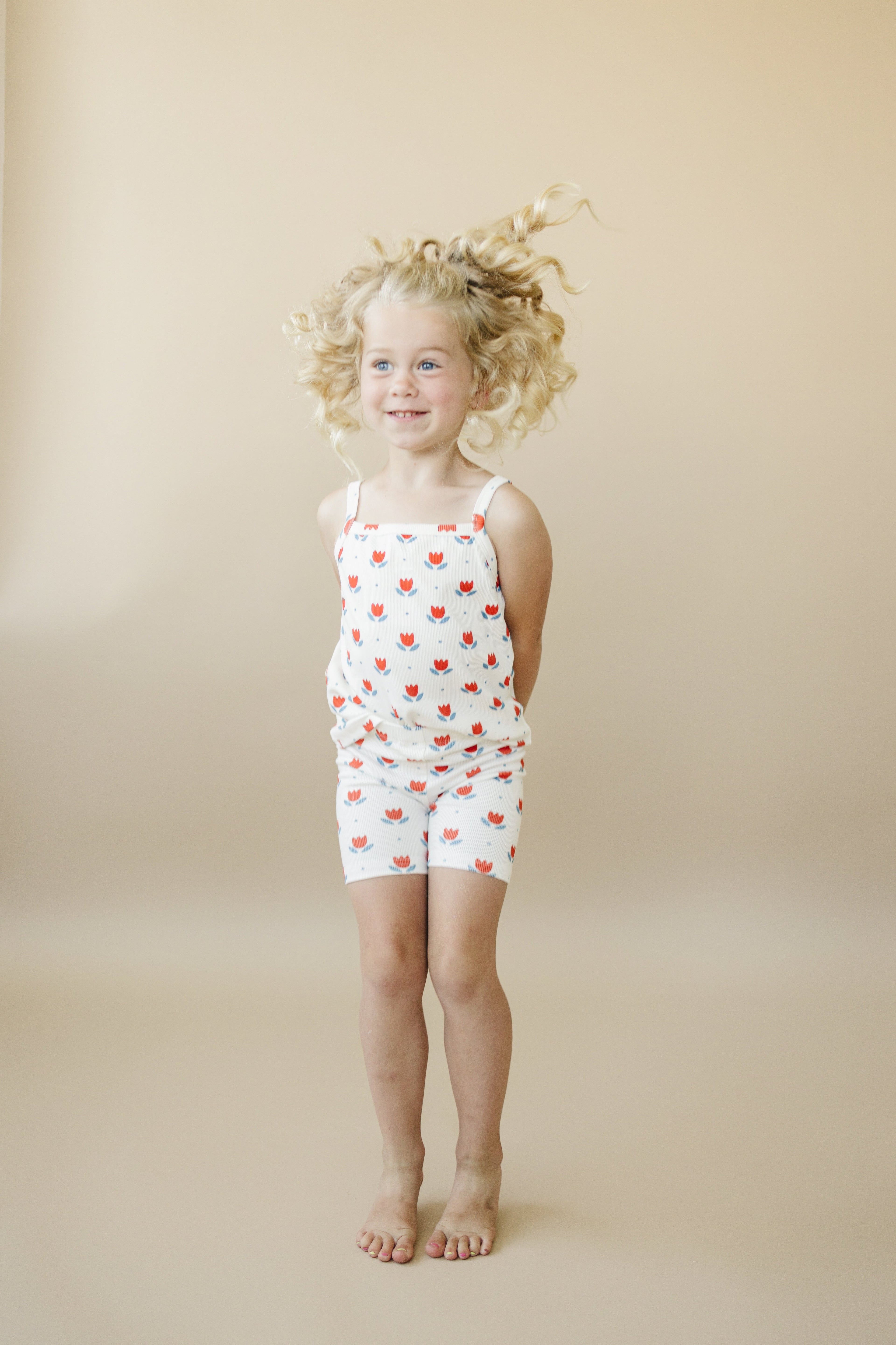 Ribbed Bamboo 2pc Tank Set | Red White & Blue Tulip