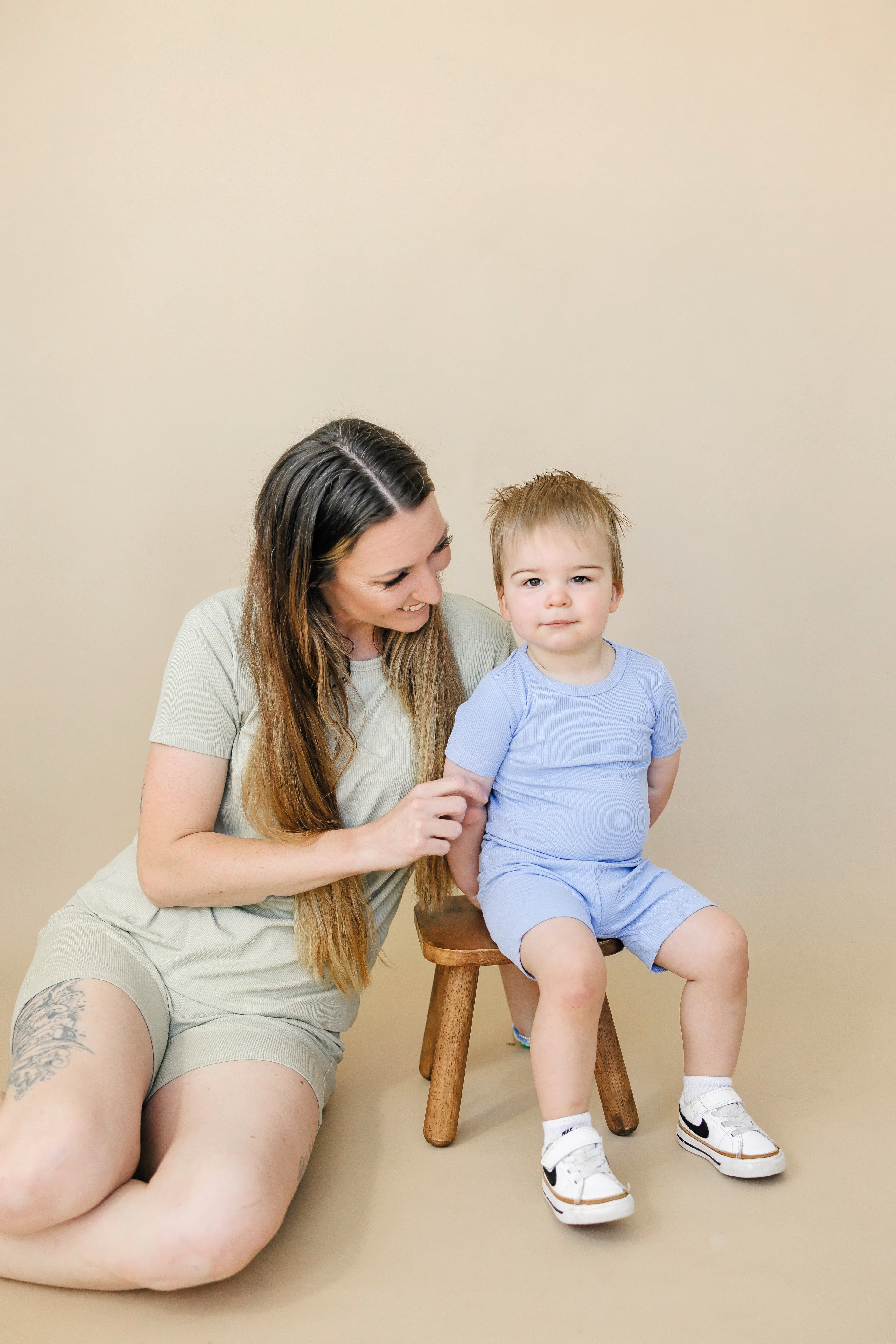 Solid Ribbed Bamboo 2pc Pajama Set | 12M+