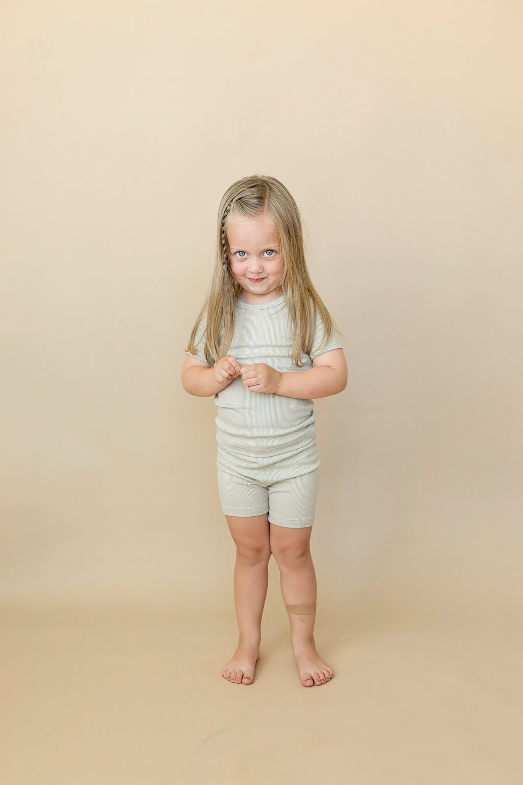 Solid Ribbed Bamboo 2pc Pajama Set | 12M+