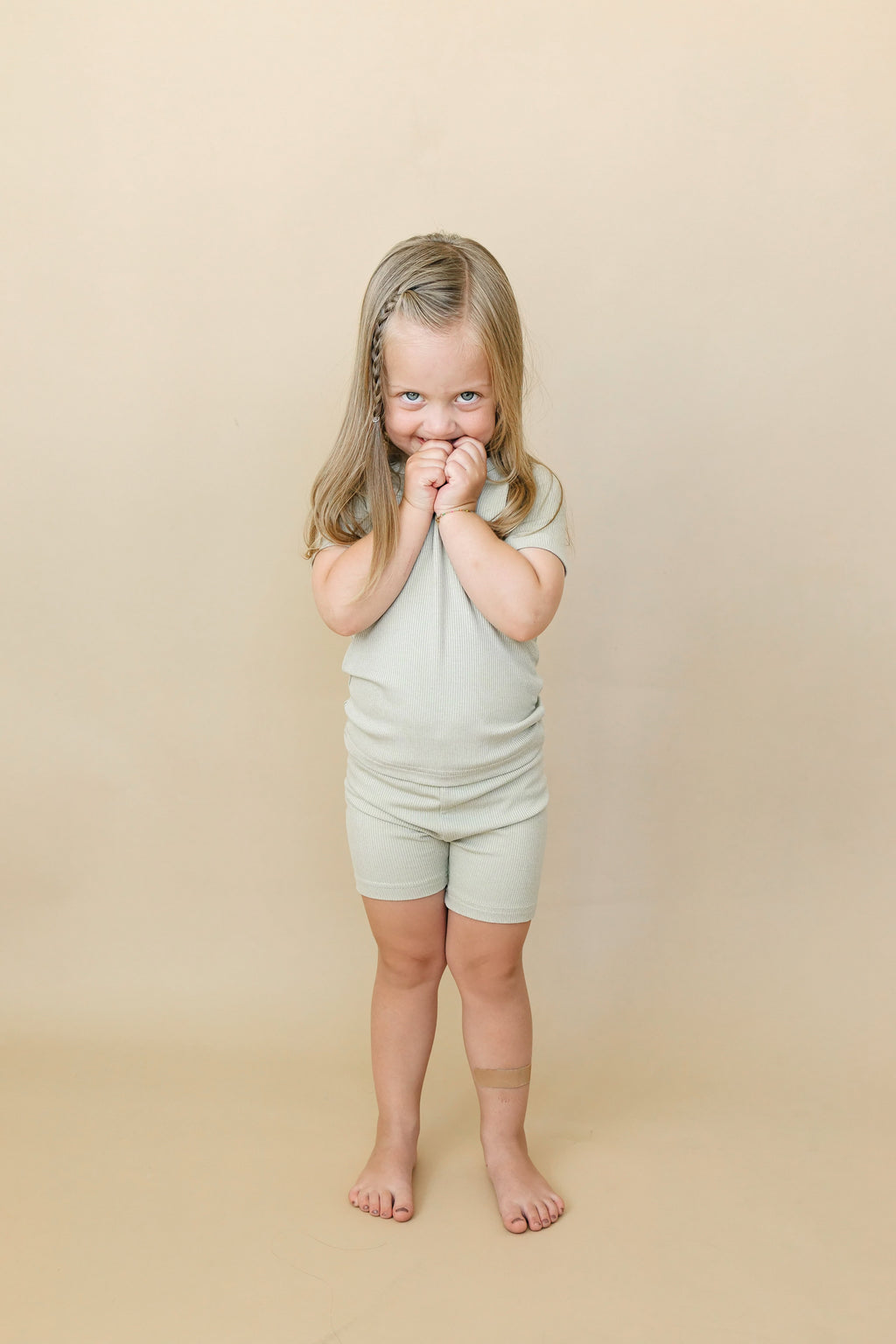 Solid Ribbed Bamboo 2pc Pajama Set | 12M+