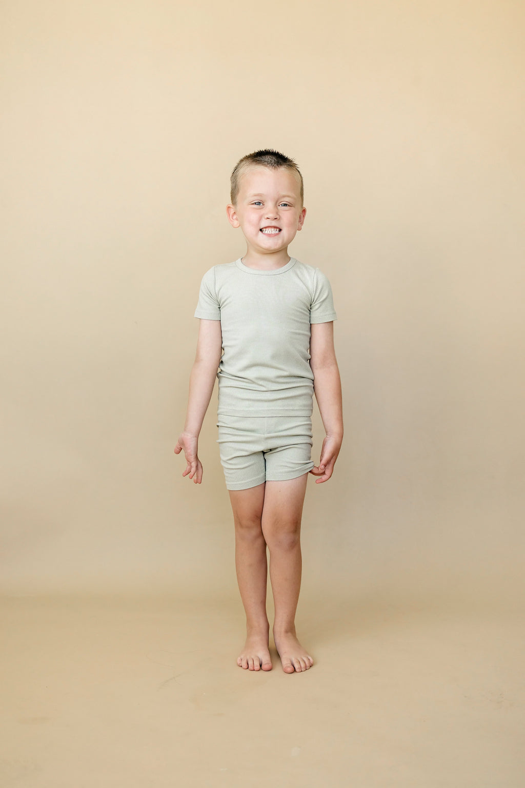 Solid Ribbed Bamboo 2pc Pajama Set | 12M+