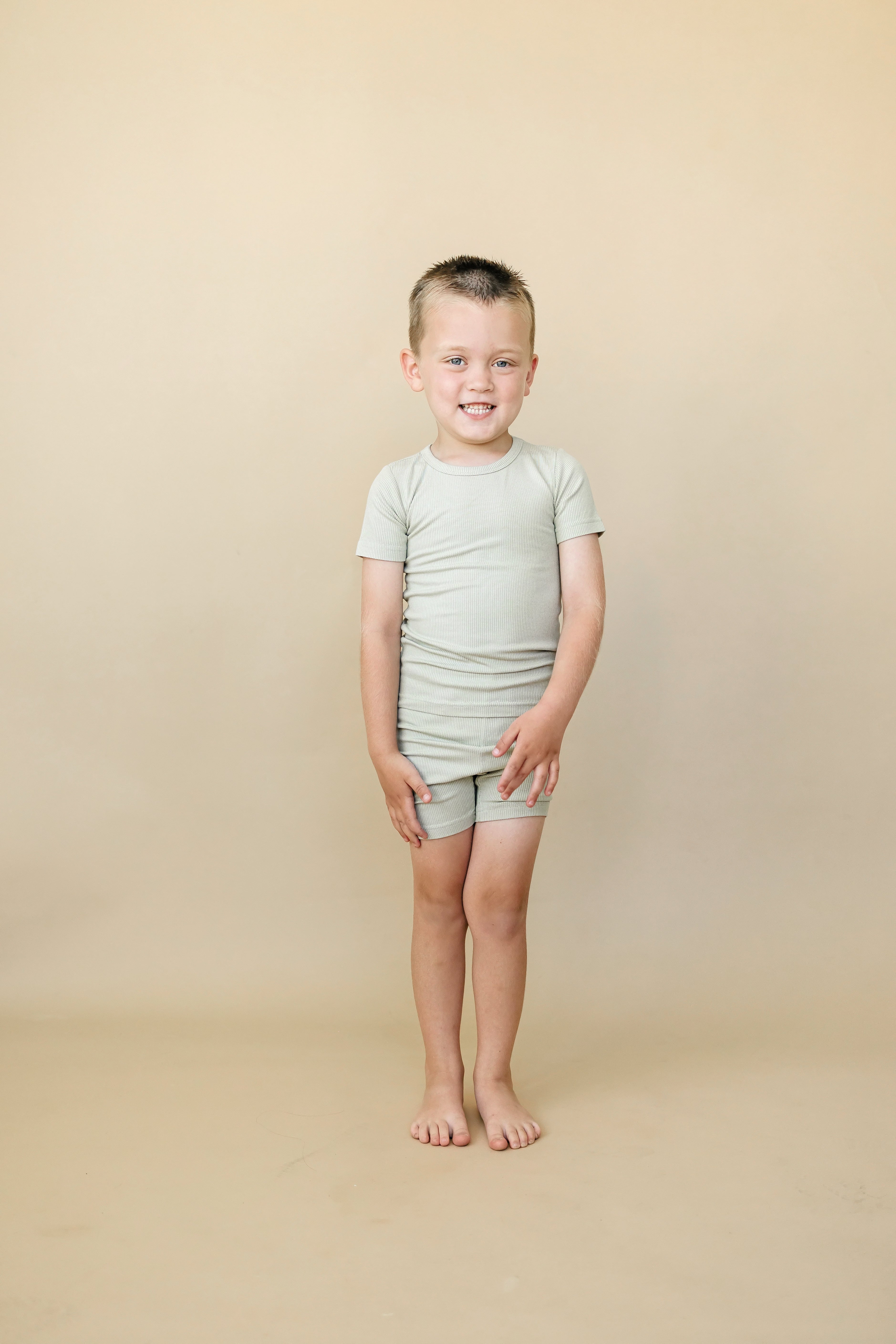 Solid Ribbed Bamboo 2pc Pajama Set | 12M+