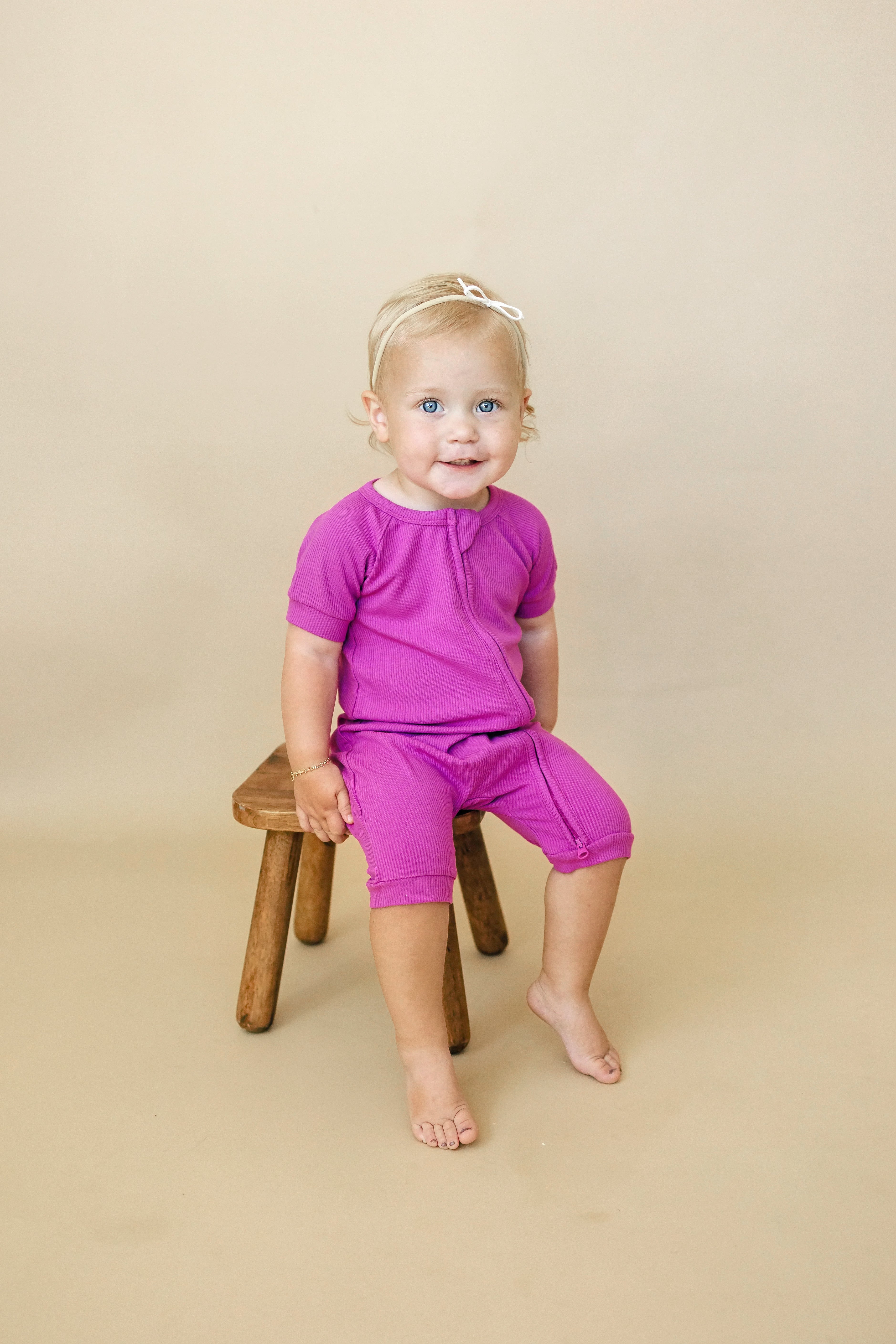 Solid Ribbed Bamboo Shorty Romper