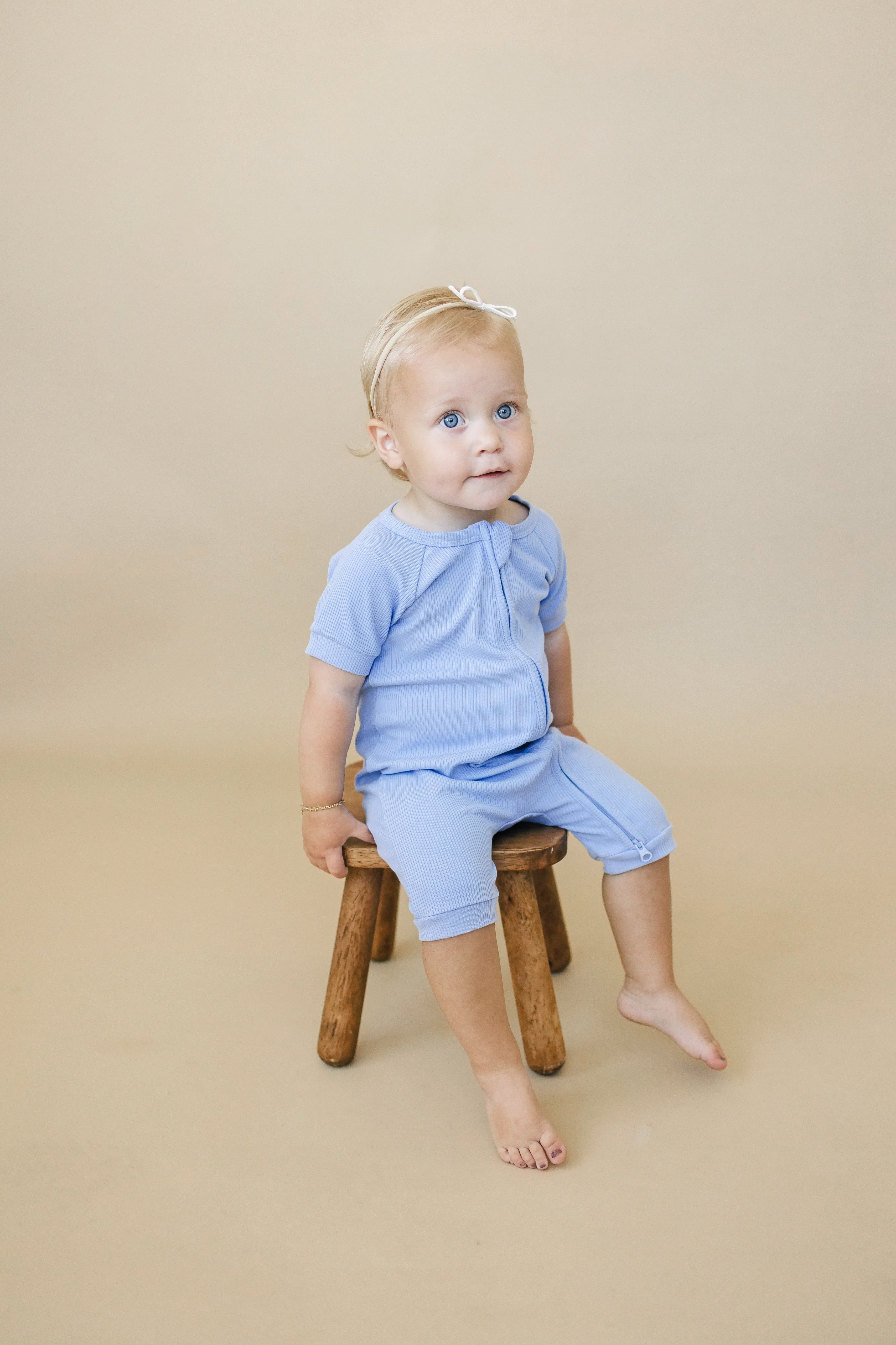 Solid Ribbed Bamboo Shorty Romper
