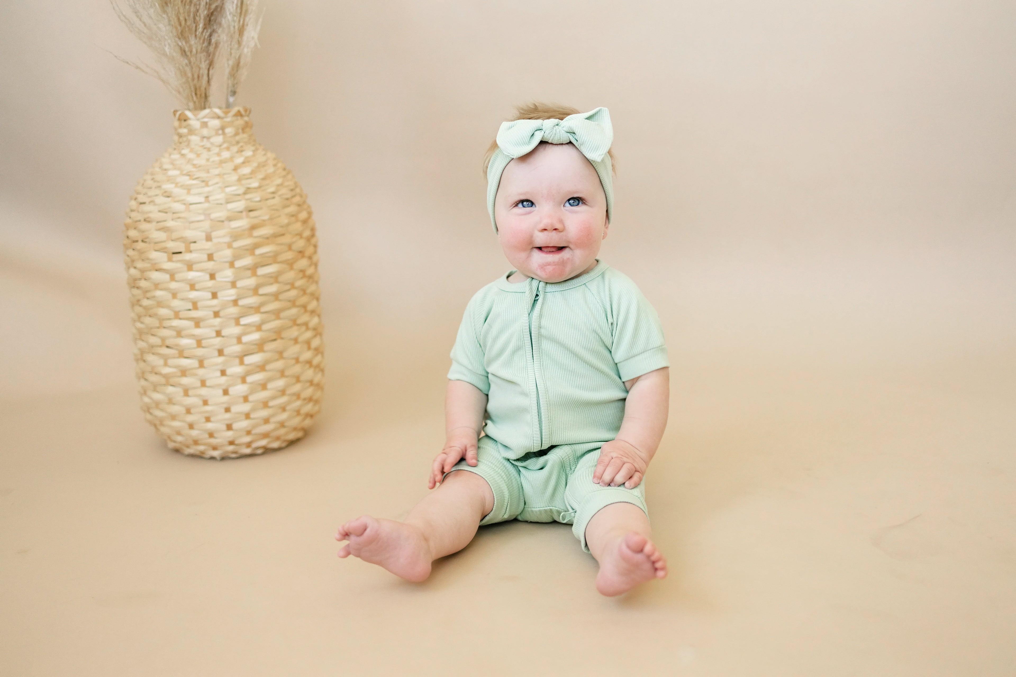 Solid Ribbed Bamboo Shorty Romper