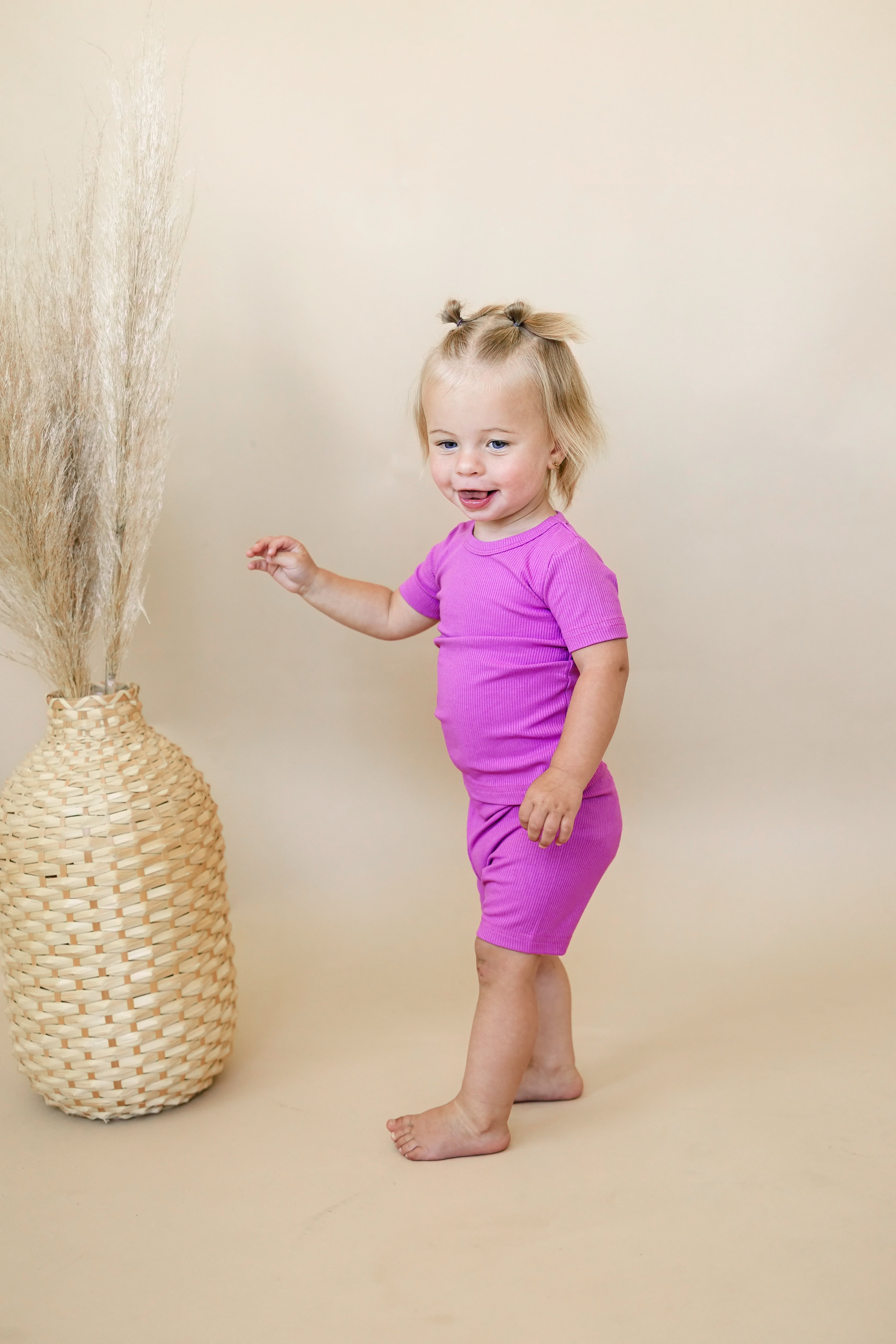 Solid Ribbed Bamboo 2pc Pajama Set | 12M+