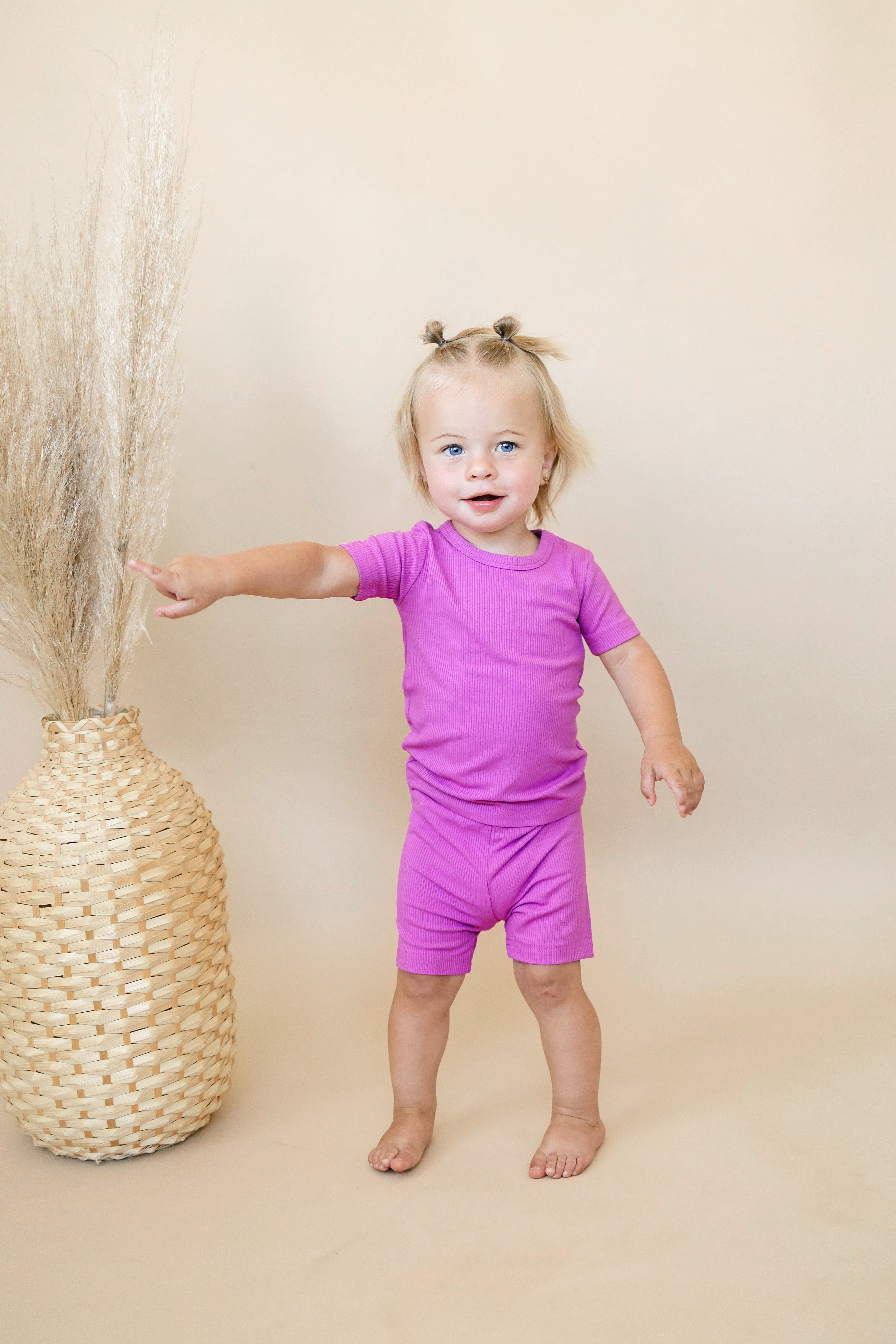 Solid Ribbed Bamboo 2pc Pajama Set | 12M+