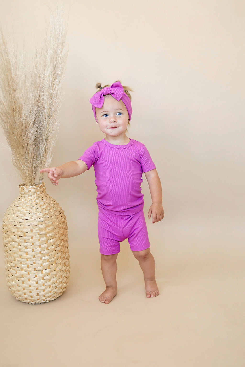 Solid Ribbed Bamboo 2pc Pajama Set | 12M+