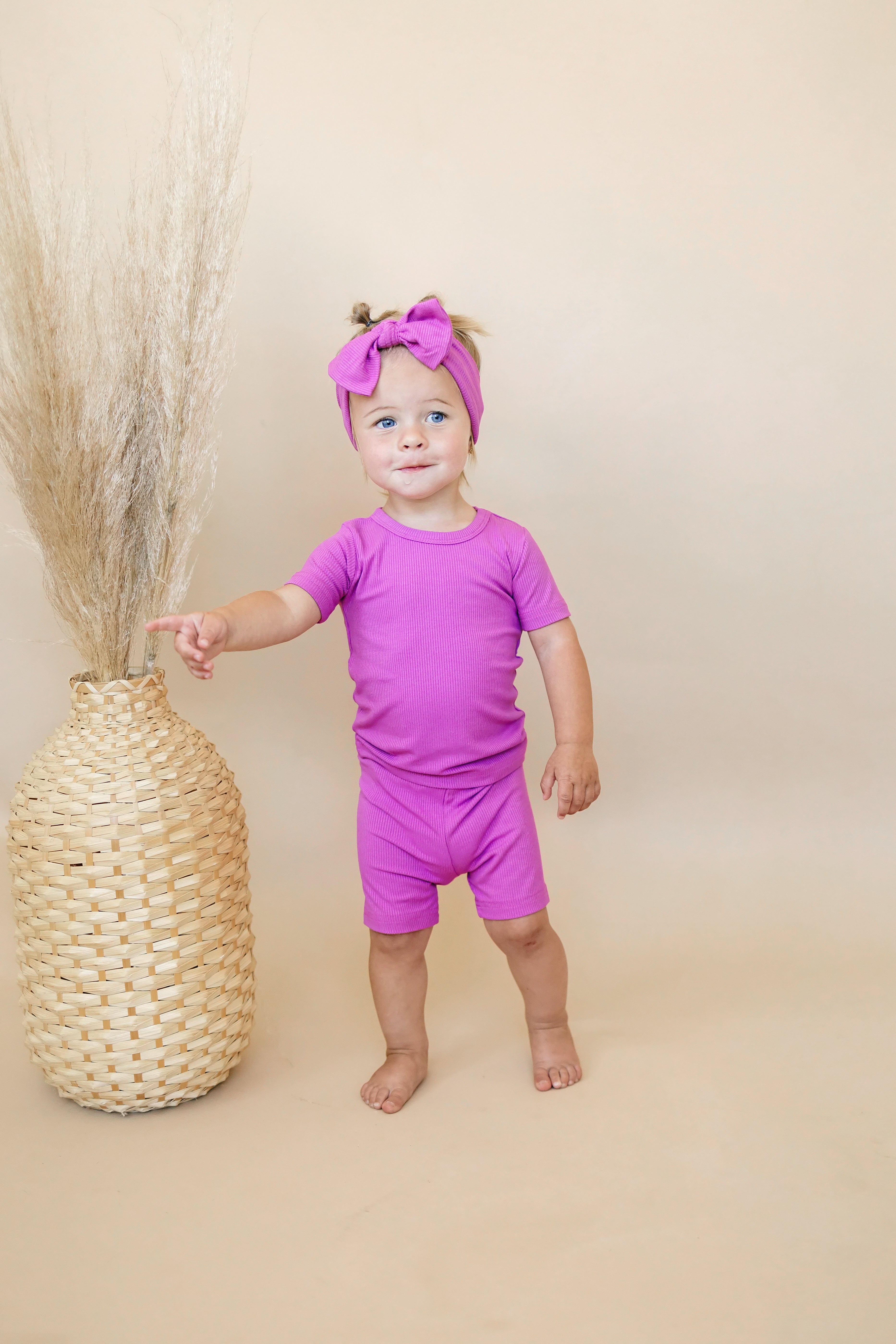 Solid Ribbed Bamboo 2pc Pajama Set | 12M+