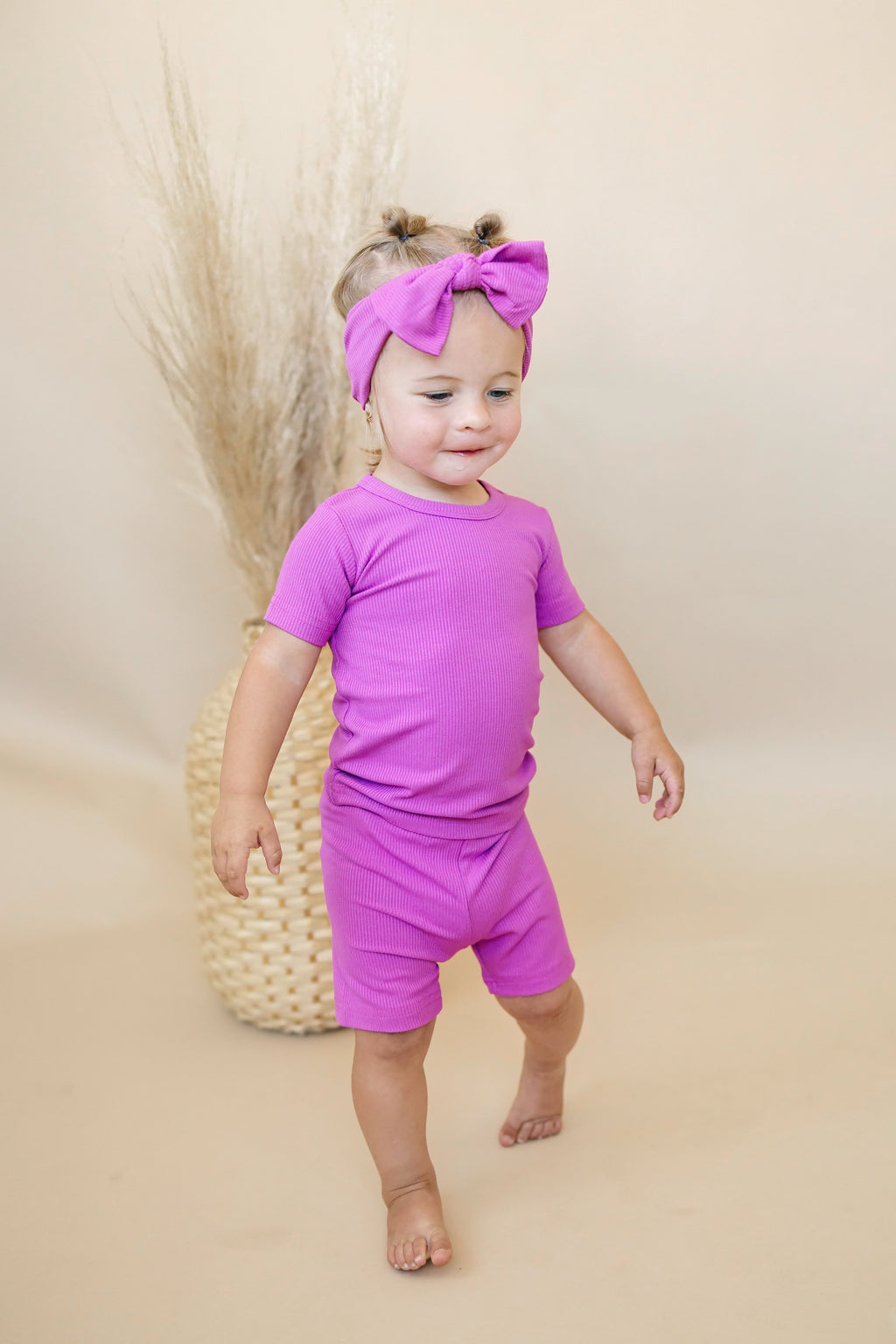 Solid Ribbed Bamboo 2pc Pajama Set | 12M+