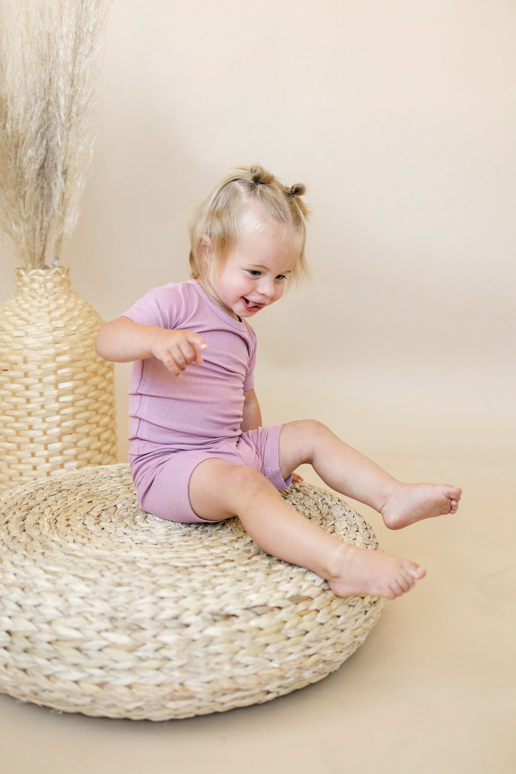 Solid Ribbed Bamboo 2pc Pajama Set | 12M+