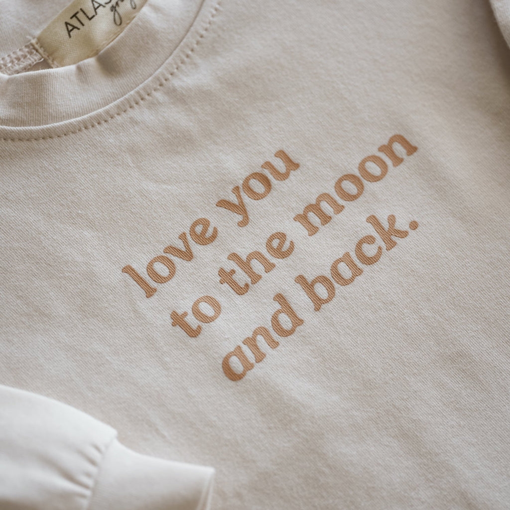 Organic Cotton Long Sleeve | "Love You To The Moon And Back"