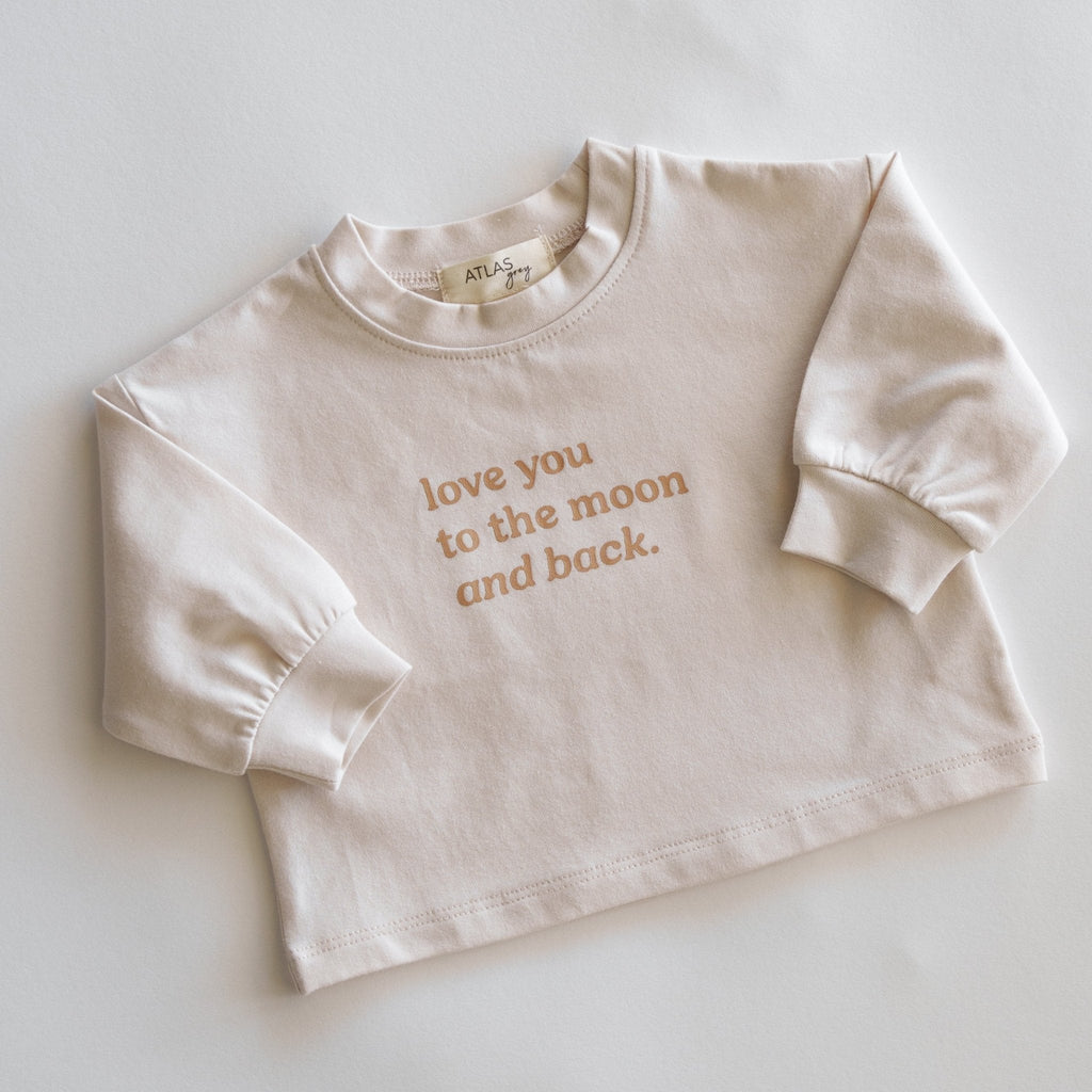 Organic Cotton Long Sleeve | "Love You To The Moon And Back"