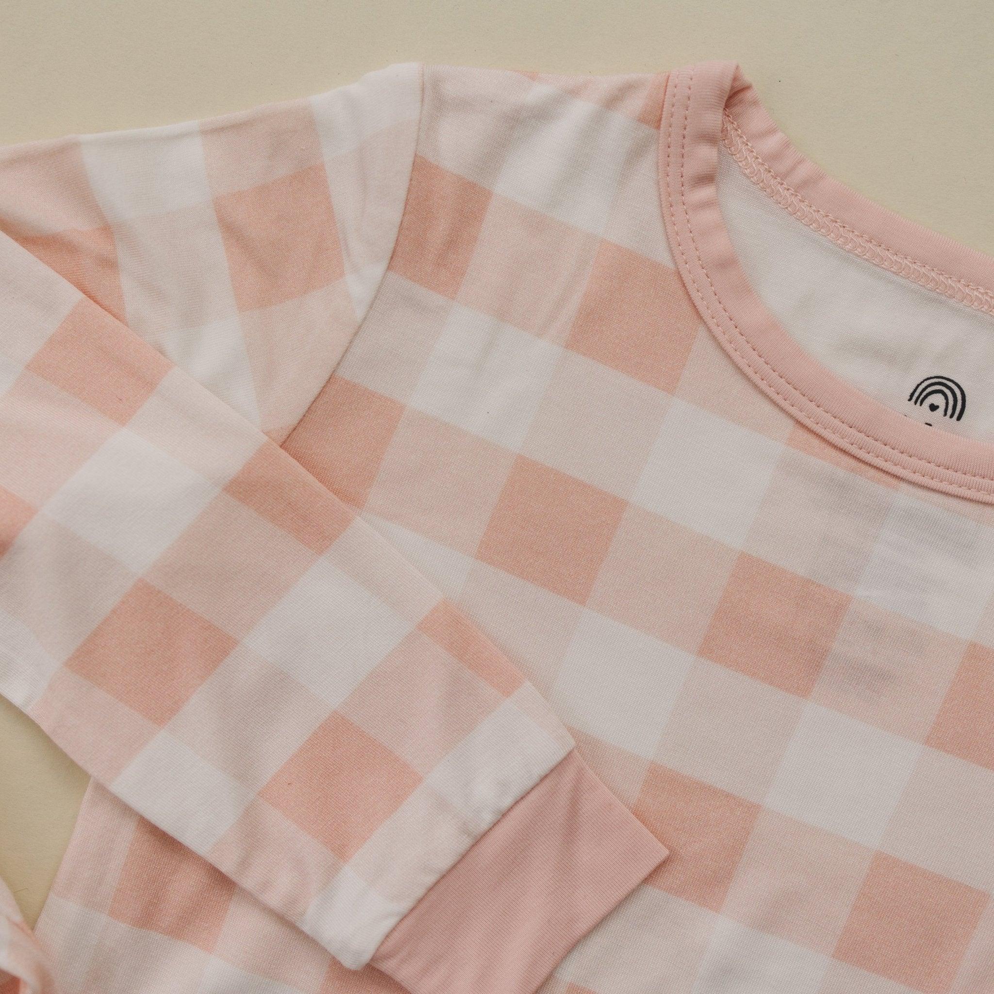 Bamboo 2pc Pajama Set | Pink Gingham | 12M+