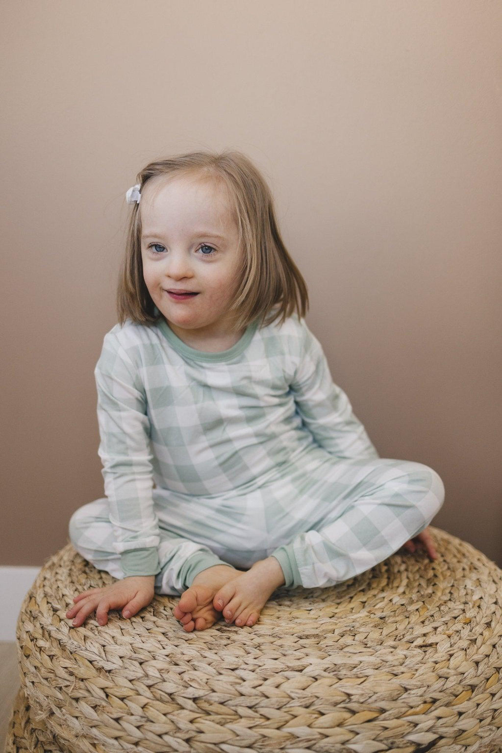 Bamboo 2pc Pajama Set | Sage Gingham | 12M+