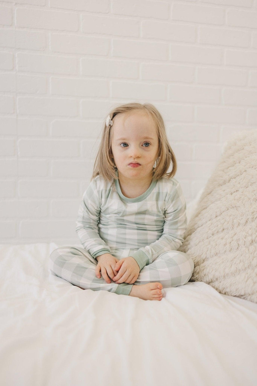 Bamboo 2pc Pajama Set | Sage Gingham | 12M+
