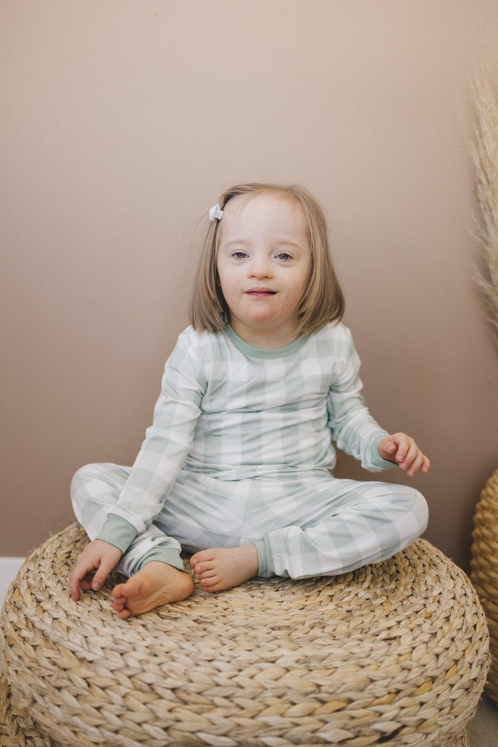 Bamboo 2pc Pajama Set | Sage Gingham | 12M+